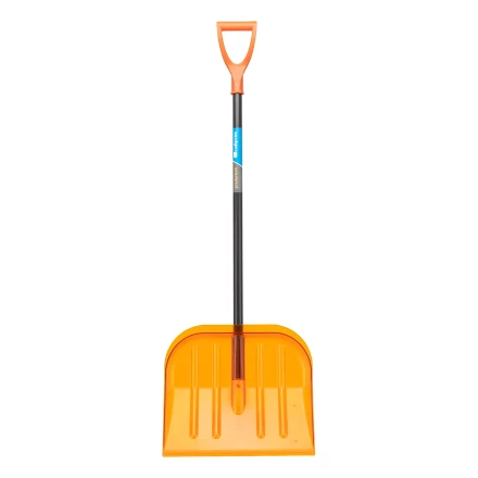Лопата для уборки снега поликарбонат Сибртех, 465х410х1390 мм, стальной черенок, усиленная 61655 купить в Сургуте