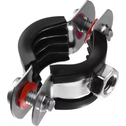 Хомут трубный с гайкой, оцинкованный, 1/2&quot;, 10шт, ЗУБР Мастер 37850-20-24 37850-20-24 купить в Сургуте