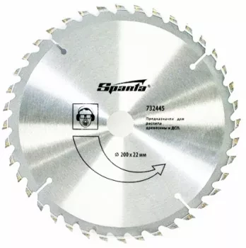 Пильный диск по дереву, 200 х 22мм, 40 зубьев  SPARTA 732445 купить в Сургуте