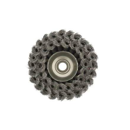 Щетка для УШМ 100 мм М14 &quot;чашка&quot; двухрядная крученая проволока 0,35 мм MTX 74677 купить в Сургуте