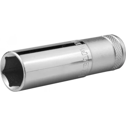 Торцовая головка KRAFTOOL &quot;INDUSTRIE QUALITAT&quot;, удлиненная, Cr-V, FLANK, хромосатинированная, 1/2&quot;, 19 мм 27807-19_z01 купить в Сургуте