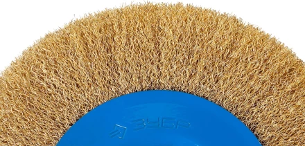 ЗУБР &quot;ПРОФЕССИОНАЛ&quot;. Щетка дисковая для точильно-шлифовального станка, витая стальная латунирован проволока 0,3мм, 150х32мм 35186-150_z01 купить в Сургуте