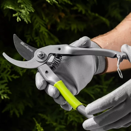 Секатор прямого реза Сибртех, 225 мм, металлические рукоятки, нижняя в ПВХ-оболочке, 604695 купить в Сургуте