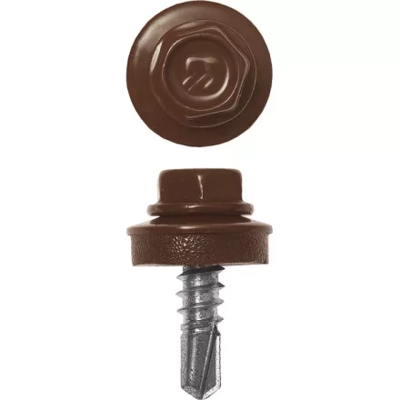 Саморезы ЗУБР &quot;ПРОФЕССИОНАЛ&quot; окраш., RAL 8017 шокол.-коричн., для крепл. кров. матер. к металл. констр., 5.5x25мм, 420шт 4-300315-55-025-8017 купить в Сургуте