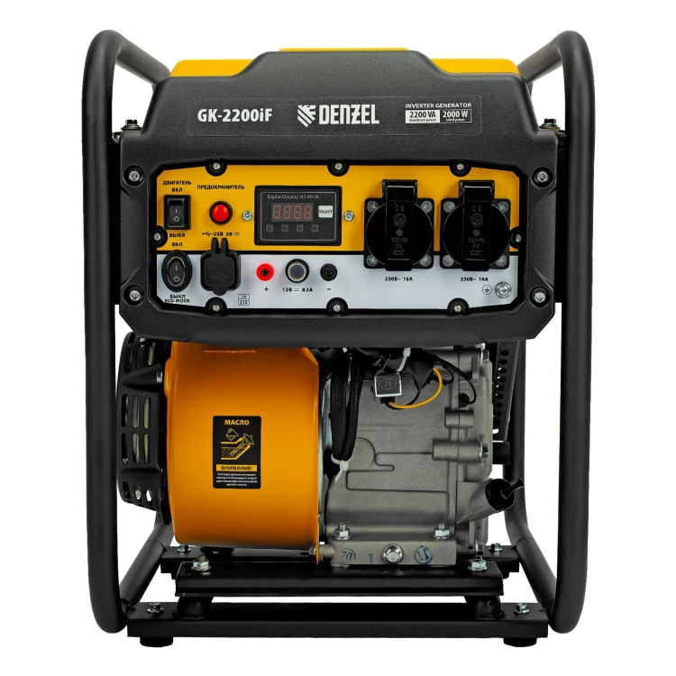 Генератор инверторный DENZEL GK-2200iF, 2,2 кВт, 230 В, ручной старт купить в Сургуте
