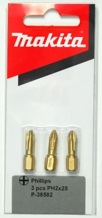 Биты Makita PH2 25мм 3шт, алмазные (P-38582) купить в Сургуте