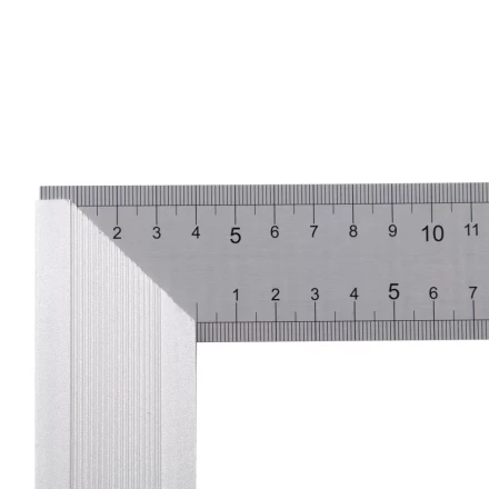 Угольник стальной 250 мм, нержавеющая сталь, градуировка, алюминиевое основание Denzel 32396 купить в Сургуте