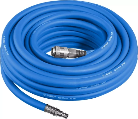 ЗУБР 10 м, 10 х 15 мм, 20 бар, воздушный шланг с фитингами рапид, Профессионал (6481-10) купить в Сургуте