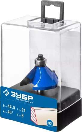 ЗУБР 44.5 x 23 мм, фреза кромочная калевочная (фасочная) №9, Профессионал (28711-44.5) купить в Сургуте