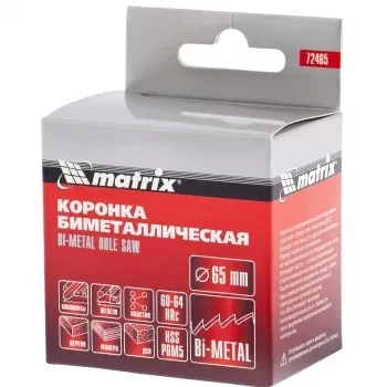 Коронка BIMETAL 65 мм MATRIX 72465 купить в Сургуте