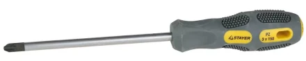 Отвертка STAYER &quot;PROFESSIONAL&quot; &quot;MAX-GRIP&quot; слесарная, Cr-V, намагниченная, PZ №3x150мм 25822-3-150 G купить в Сургуте