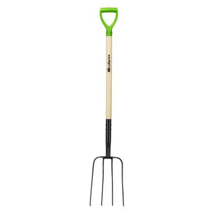 Вилы 4-рогие Сибртех 61379, сенные, кованые, 210х340х1260 мм, деревянный лакированный черенок купить в Сургуте