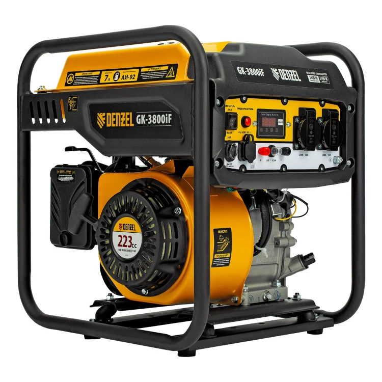 Генератор инверторный DENZEL GK-3800iF, 3,8 кВт, 230 В, ручной старт купить в Сургуте