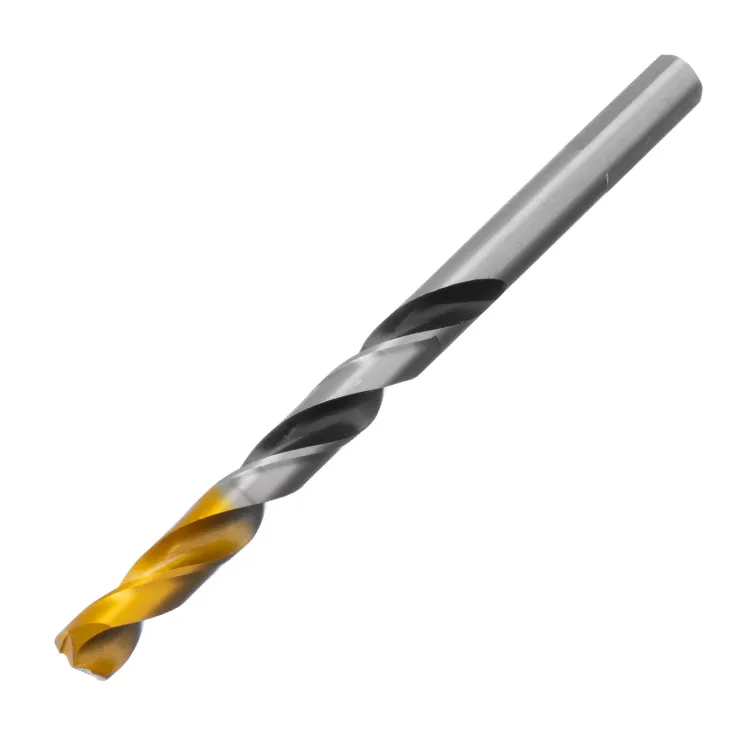 Сверло спиральное по металлу Denzel 8 x 117мм, Р6М5, Golden Tip, многогранная заточка, 718282 купить в Сургуте