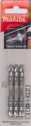 Биты Makita PH3 65мм 3шт, 2-х сторонние (B-21870) купить в Сургуте