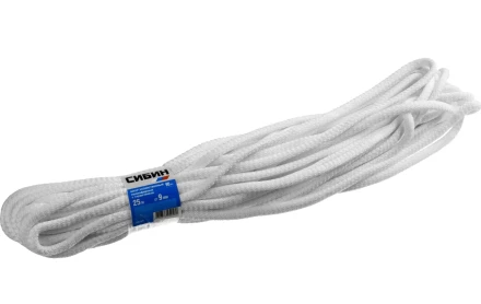 Шнур хозяйственный СИБИН, полиэфирный, длина 25 м, диаметр - 9мм 50269 купить в Сургуте