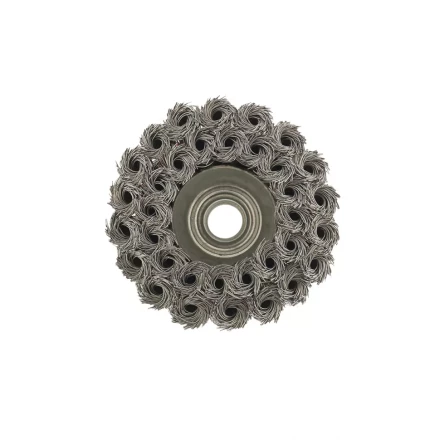 Щетка для УШМ 75 мм М14 &quot;чашка&quot; двухрядная крученая проволока 0,5 мм MTX 74681 купить в Сургуте