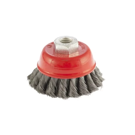 Щетка для УШМ 75 мм М14 &quot;чашка&quot; двухрядная крученая проволока 0,5 мм MTX 74681 купить в Сургуте