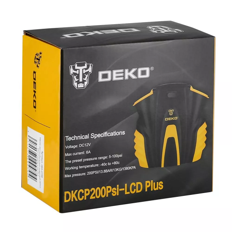 Насос автомобильный цифровой DEKO DKCP200Psi-LCD Plus, 065-0796 купить в Сургуте