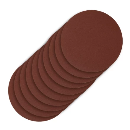 Круг абразивный на ворсовой подложке под &quot;липучку&quot;, P 180, 125 мм, 10 шт Сибртех 738657 купить в Сургуте