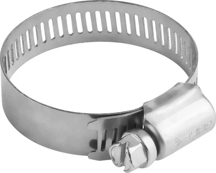 Хомуты ЗУБР &quot;ЭКСПЕРТ&quot;, нерж. сталь, просечная лента 12 мм, 32-51 мм, 4 шт 37815-032-51-4 купить в Сургуте