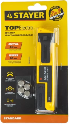 Металлодетектор STAYER &quot;STANDARD&quot; &quot;TOPElectro&quot; многофункциональный, 2в1 45296 купить в Сургуте