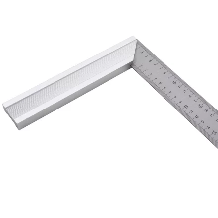 Угольник стальной 400 мм, нержавеющая сталь, градуировка, алюминиевое основание Denzel 32398 купить в Сургуте