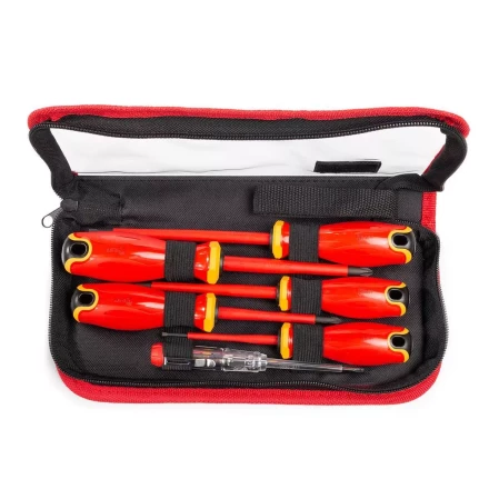 Набор диэлектрических отверток КВТ VDE НИО-2206-S сталь S2, профиль SL, PH, 6 шт. (88925) купить в Сургуте