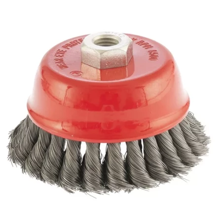 Щетка для УШМ 100 мм М14 &quot;чашка&quot; двухрядная крученая проволока 0,5 мм MTX 74682 купить в Сургуте