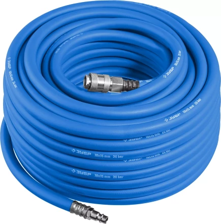 ЗУБР 20 м, 10 х 15 мм, 20 бар, воздушный шланг с фитингами рапид, Профессионал (6481-20) купить в Сургуте