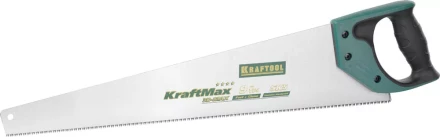 Ножовка универсальная (пила) KRAFTOOL &quot;KraftMax-9&quot; 9TPI, 550мм, 3D зуб, точный рез вдоль и поперек всех видов материалов, средних и мелких заготовок 15220-55 купить в Сургуте