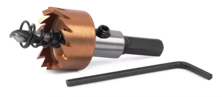 HSS-TiN коронка MESSER  25мм с центр. сверлом и толкающей пружиной для  лист. материала  до 2 мм ц/х купить в Сургуте