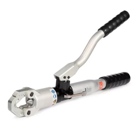 Пресс гидравлический ручной безматричный КВТ ПГРс-240 БМА из алюминиевого сплава с механизмом АСД для опрессовки наконечников до 240 мм2 (101937) купить в Сургуте