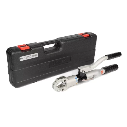 Пресс гидравлический ручной безматричный КВТ ПГРс-240 БМА из алюминиевого сплава с механизмом АСД для опрессовки наконечников до 240 мм2 (101937) купить в Сургуте