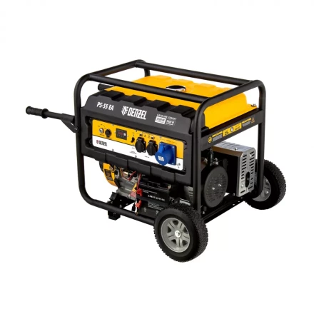 Генератор бензиновый PS 55 EA, 5.5 кВт, 230 В, 25 л, коннектор автоматики 5 PIN, электростартер Denzel 9468743 купить в Сургуте