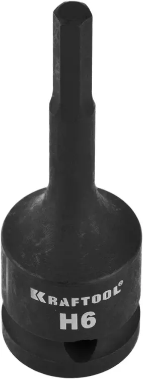 Торцовая головка KRAFTOOL "INDUSTRIE QUALITAT" ударная (1/2"), HEX, Cr-Mo, фосфатированная, H6 27950-06_z01 купить в Сургуте