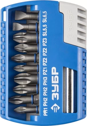 ЗУБР 11 шт, набор бит с магнитным адаптером (26050-H11) купить в Сургуте
