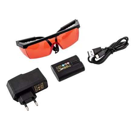 Лазерный уровень мультипризменный LX 360-2 Red, 30 м, 635 нм, аккумулятор Li 2800 мАч, резьба 5/8&quot; Denzel 35076 купить в Сургуте