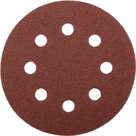 Круг шлифовальный ЗУБР &quot;МАСТЕР&quot; универсальный, из абразивной бумаги на велкро основе, 8 отверстий, Р80, 115мм, 5шт 35560-115-080 купить в Сургуте