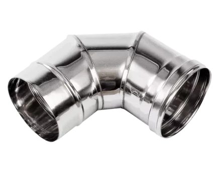 Колено дымохода 90 гр из нержавеющей стали (Диаметр 150 мм) для теплогенераторов BALLU EC, EC/S, PHOEN, PHOEN/S, JUMBO, FARM, SP, CONFORT купить в Сургуте