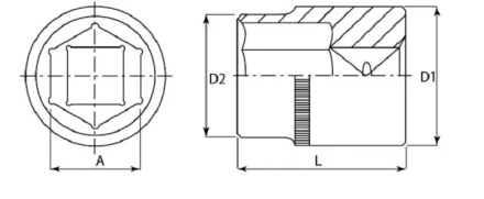 Головка торцевая 3/8&quot;DR 13 мм S04H3113  Jonnesway 48016 купить в Сургуте