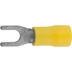 Наконечник СВЕТОЗАР для кабеля, изолированный, с вилкой, желтый, вн. d 4,3мм, под болт 8мм, провод 4-6мм2, 48А, 10шт 49420-60 купить в Сургуте
