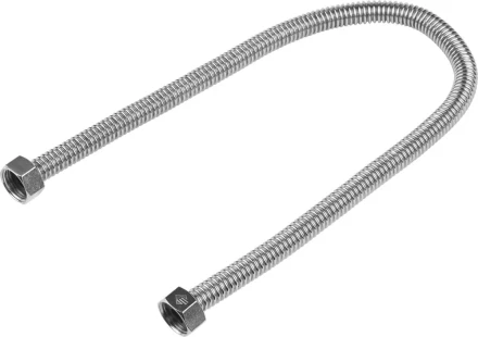 Подводка ЗУБР &quot;ЭКСПЕРТ&quot; сильфонная из нержавеющей стали, для воды, г/г (гайка-гайка), 1/2&quot;, 0,5м 51011-G/G-050 купить в Сургуте