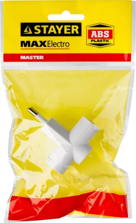 Разветвитель электрический MAXElectro, STAYER 55090-3, 3 гнезда, 6А/220В 55090-3 купить в Сургуте