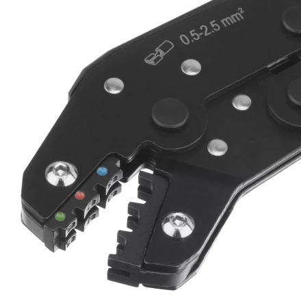 Клещи для обжима Denzel 17747 изолир. наконечников НКИ и НВИ, разъемов РПИ, гильз ГСИ, 0,5 - 2,5 мм2 купить в Сургуте