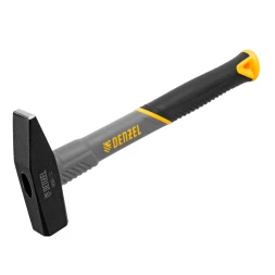 Молоток слесарный, 400 г Denzel, кованый, фибергласовая рукоятка c TPR покрытием 10484