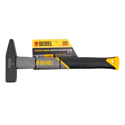 Молоток слесарный, 400 г Denzel, кованый, фибергласовая рукоятка c TPR покрытием 10484 купить в Сургуте