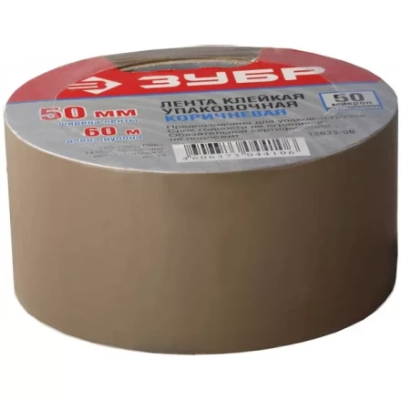 Лента ЗУБР &quot;МАСТЕР&quot; клеящая, коричневая, 25мм х 60м 12033-25 купить в Сургуте
