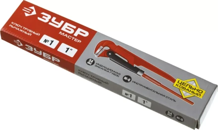 Ключ трубный ЗУБР &quot;МАСТЕР&quot; рычажный, прямые губки, цельнокованный, № 1, 1&quot; 27314-1 купить в Сургуте
