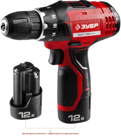 Дрель-шуруповерт 2 АКБ ДШЛ-122-1 КН серия МАСТЕР купить в Сургуте